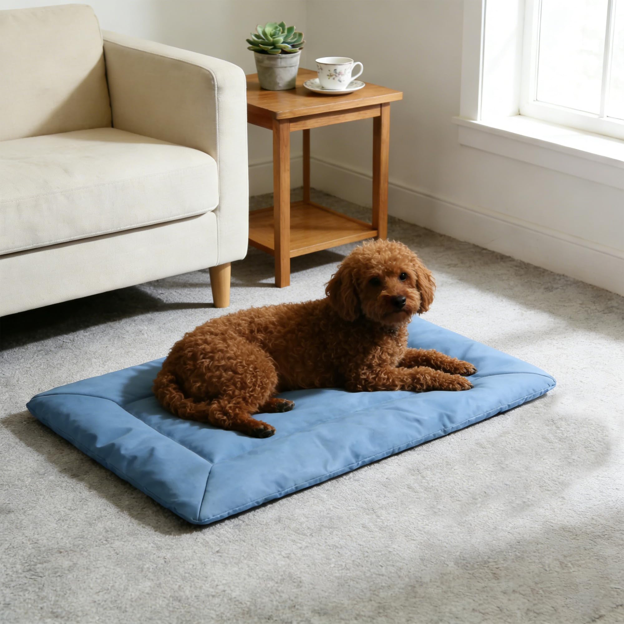 Huisdier bed Kleine En Middelgrote Houten Hondenmand, Verhoogd Hondenbed Met 2 Verdiepingen, Trap Eettafel, Hondenmeubels(Size:XL(90x55x70cm