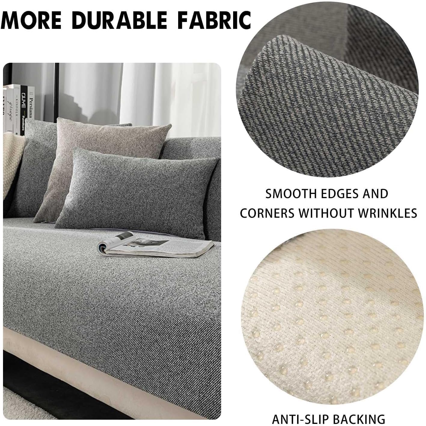 Bankhoezen 1 2 3 4 Zits, Chenille Antislip Bankhoes, Waterdichte Hoes Voor Bank, Hoekbankhoes L-vormige Bankhoes