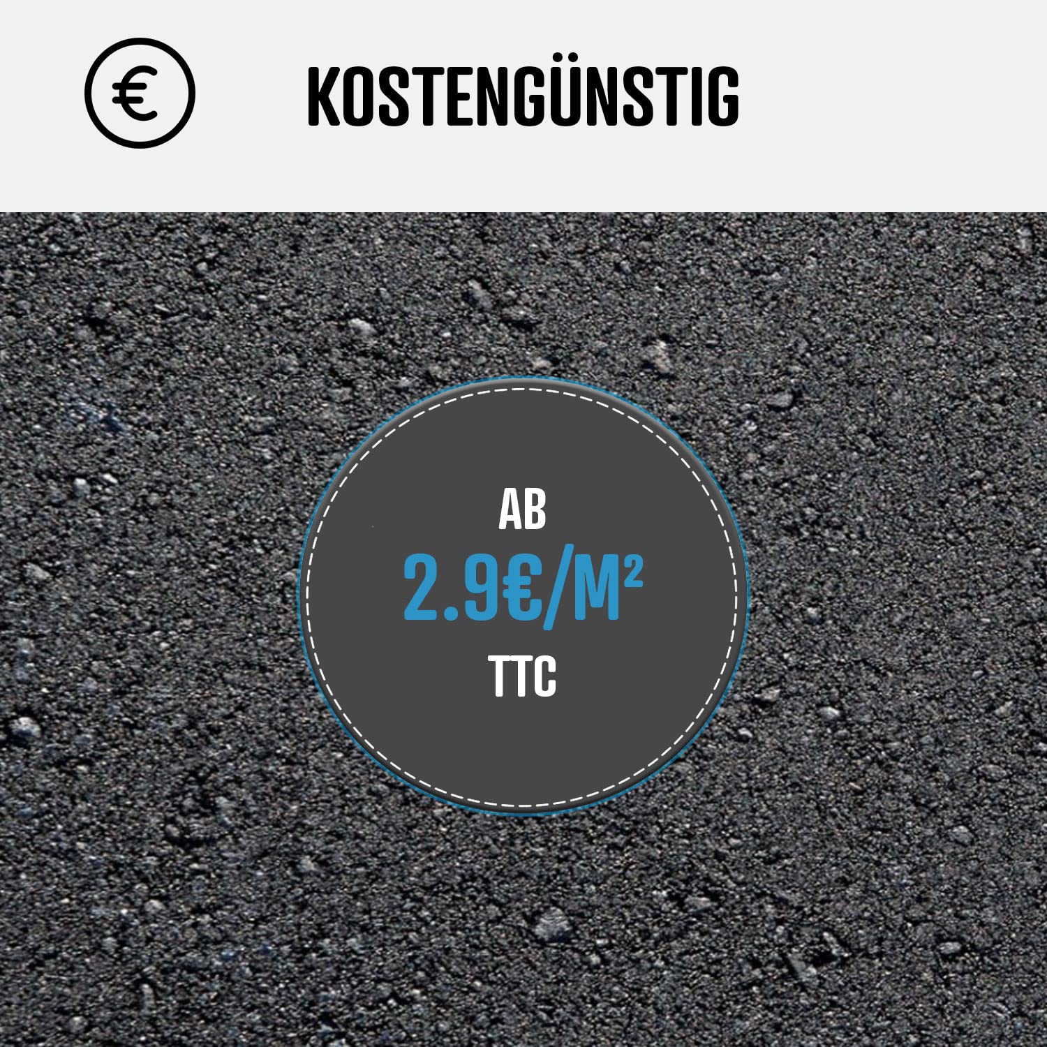 Bitumenfarbe/Teerfarbe: Harzbodenbeschichtung für Asphalt, Teer, Belag - ARCASPHALT Grau - 15 kg (bis zu 30 m² in 2 schichten)