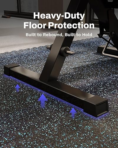 Miniatura 5 de AIRHOP - Alfombrillas de 0.79 pulgadas de grosor para equipos de ejercicio de 48 pies cuadrados, 12 piezas de goma superior mejorada con espuma EVA