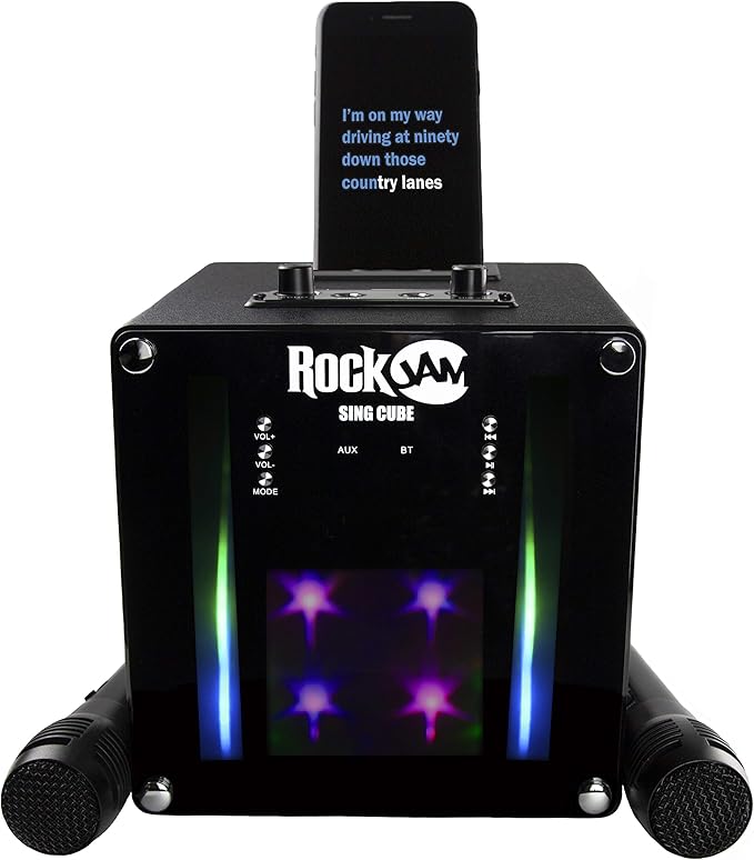 RockJam RJSC01BK Singcube 5Watt Rechargeable Bluetooth Karaoke