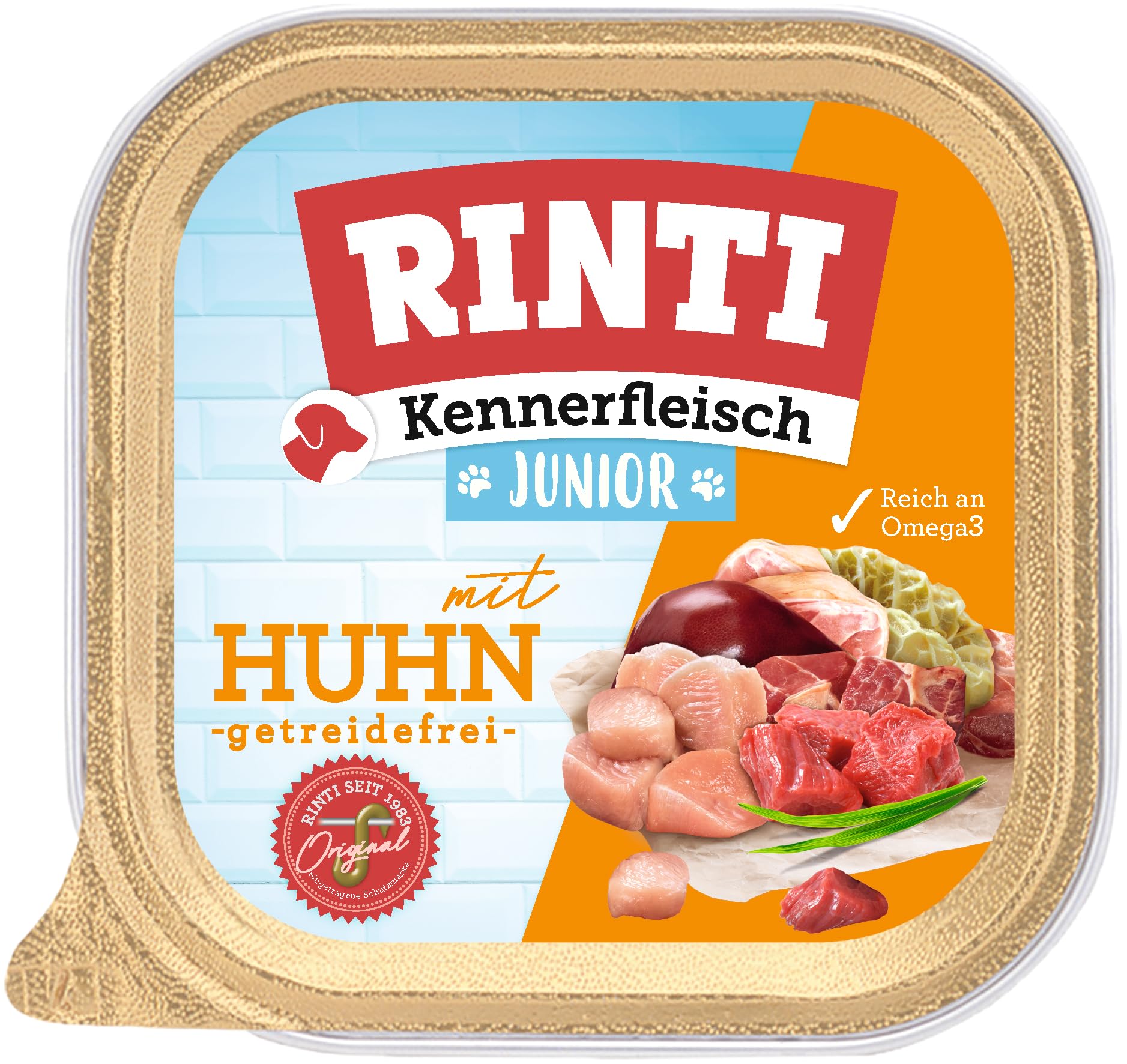 RINTI Kennerfleisch Schale | Junior mit Huhn | 9X 300g