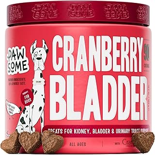 Cranberry Supplements for Dogs, Cranberry Chews for Urinary Tract Support, Natural Antibiotics for Dogs with Licorice, Pet Antibiotics, Dog UTI Treatment - 90 Cranberry Chews