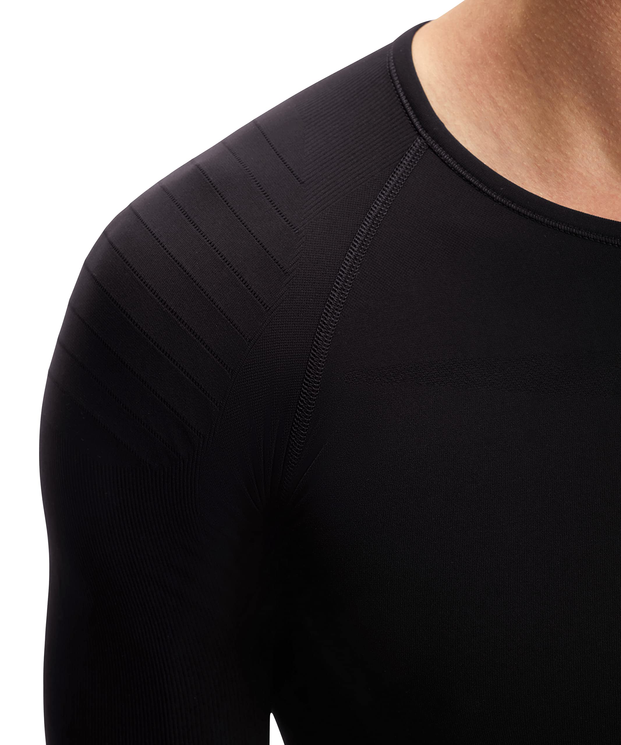 FALKE Hombre Warm Round Neck capa de base superior Ropa Interior Térmica Para Climas De Suaves a Fríos Secado Rápido Transpirable Hilo Funcional 1 pieza