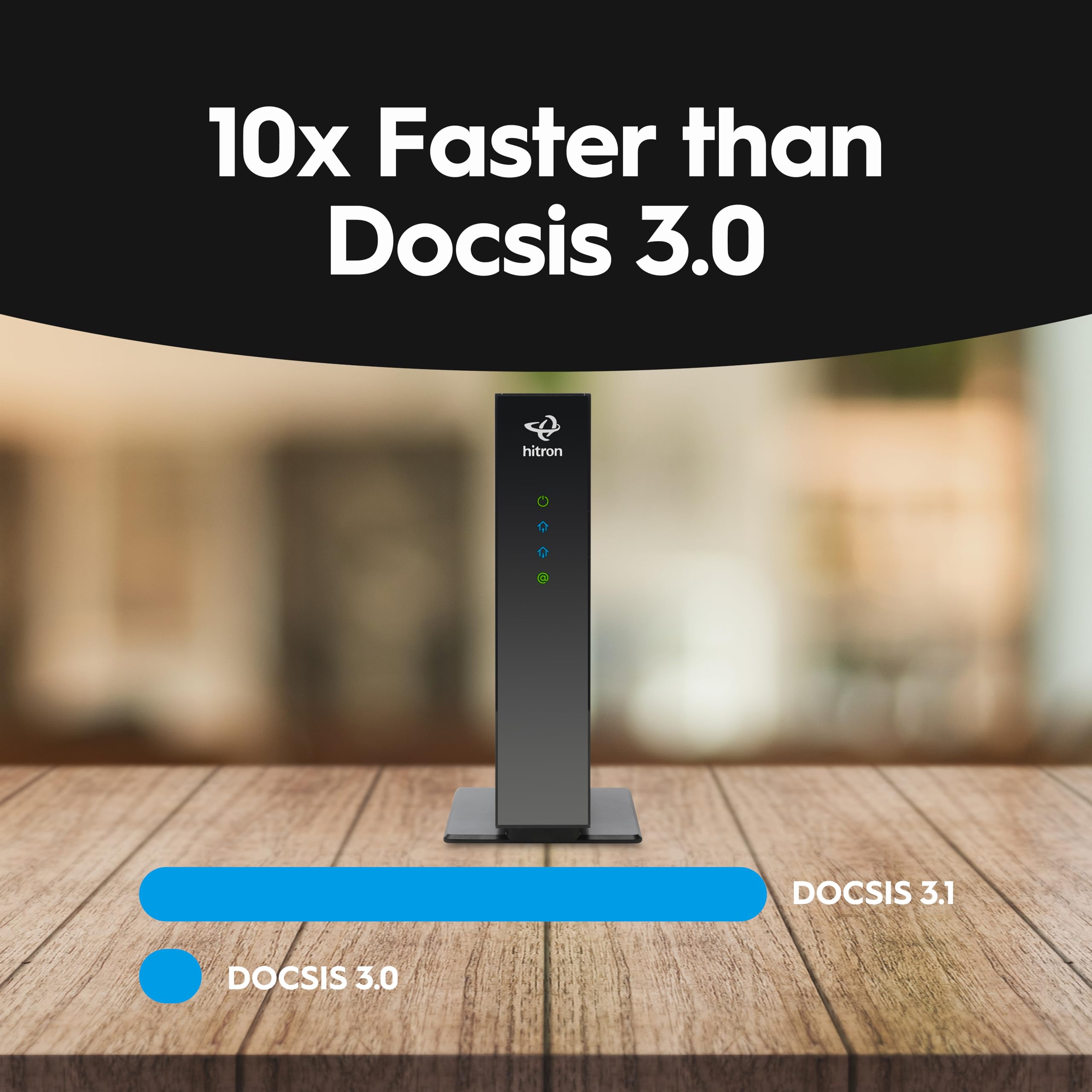 Hitron CODA56 Multi-Gigabit DOCSIS 3.1 Modem | 2,5 Gbit/s maximale Internetgeschwindigkeiten | zertifiziert mit Xfinity, Charter Spectrum, Cox | 10 x schneller als DOCSIS 3.0 | 2,5 Gbit/s