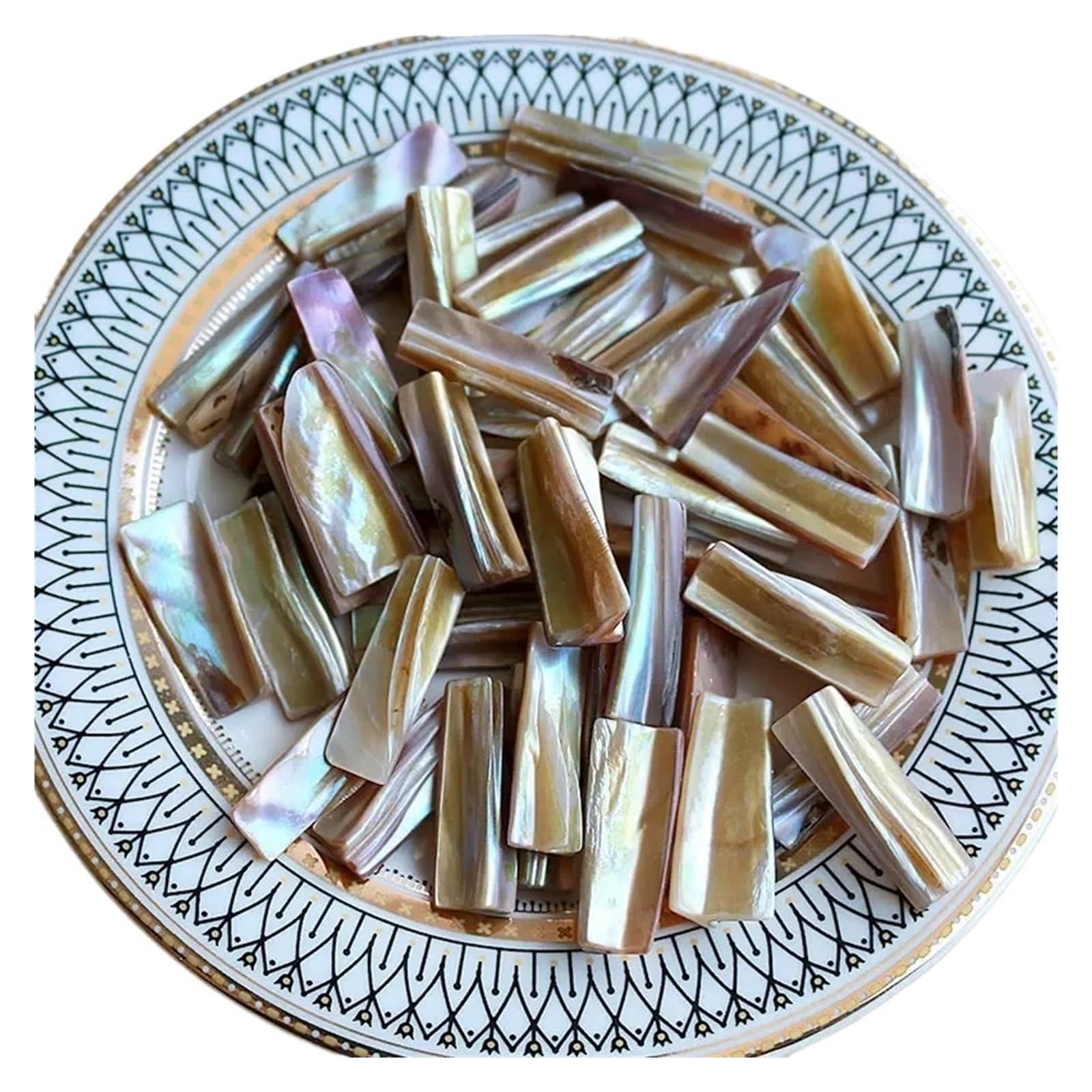 Mosaic Tiles 100g Square Round Hexagon Fanshape Fish Scale Pure White Shell Mother of Pearl Mosaic Tile for Crafts DIY