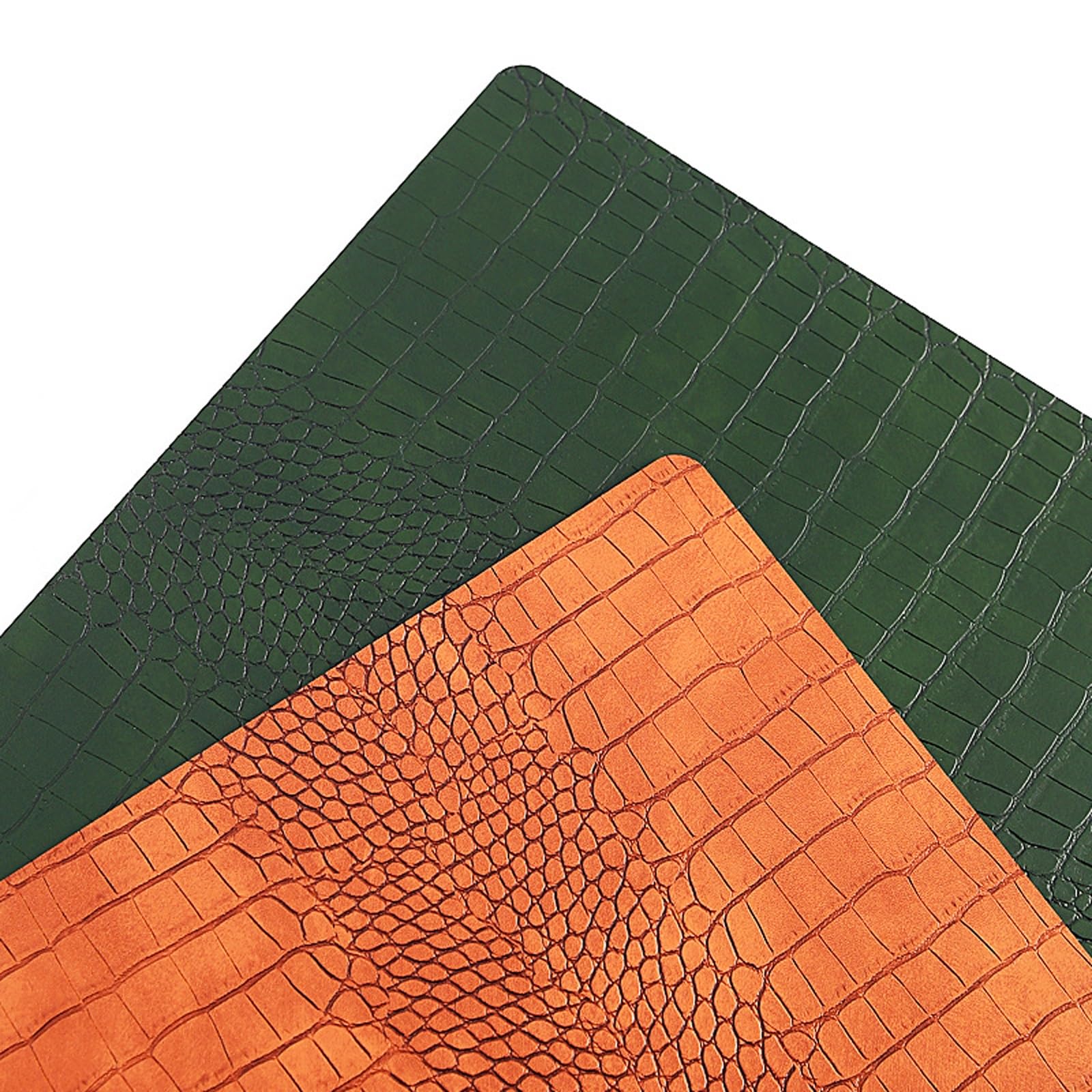 Décoration de Table, Sets de Table, Set de Table de Cuisine Motif Crocodile, Lot de 4/6, Cuir PU résistant à la Chaleur et imperméable