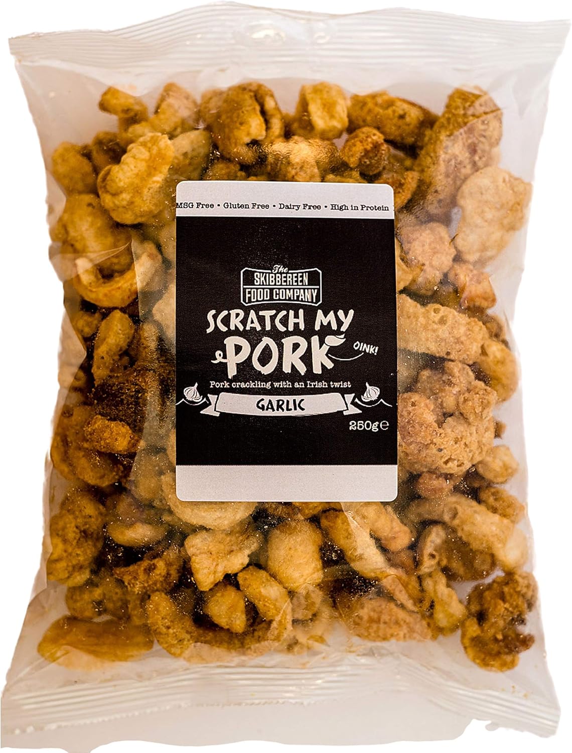 Scratch My Pork Bulk Pork Crackling Garlic, Gluten Free Pork
