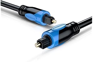 BlueRigger 12ft Optical Audio Cable - Premium Quality Digital Toslink Cable