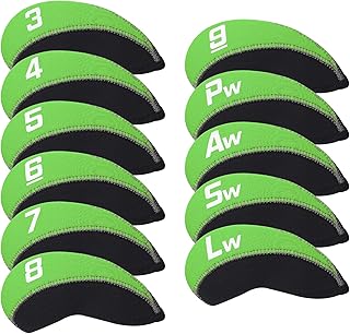 Craftsman Golf 11pcs/Set Neoprene Iron Headcover Set with Large No. for All Brands Callaway,Ping,Taylormade,Cobra Etc.