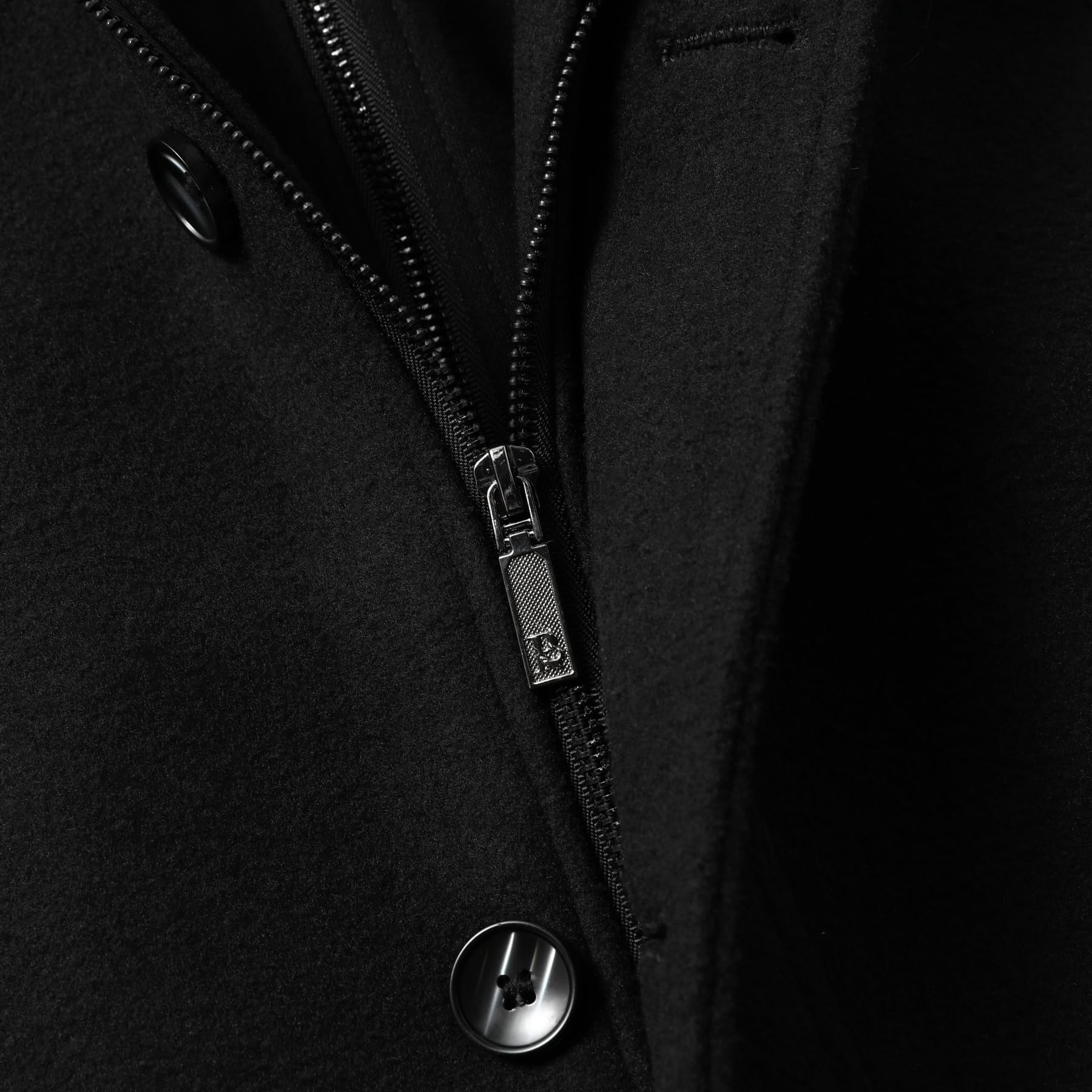 Allthemen Uomo Cappotti Lana Manica Lunga Coat Corti Casual Colletto Risvolto Outwear Spesso Calda Invernale