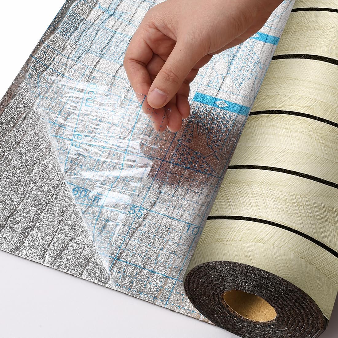 Yenhome Pannelli da Parete Autoadesivi Muro Rovere Chiaro Legno 30x500cm Carta da Parati Rovere Chiaro Camera da Letto 3D Pannelli Acustici Legno PVC Pareti per Soggiorno Ufficio Bagno Impermeabili