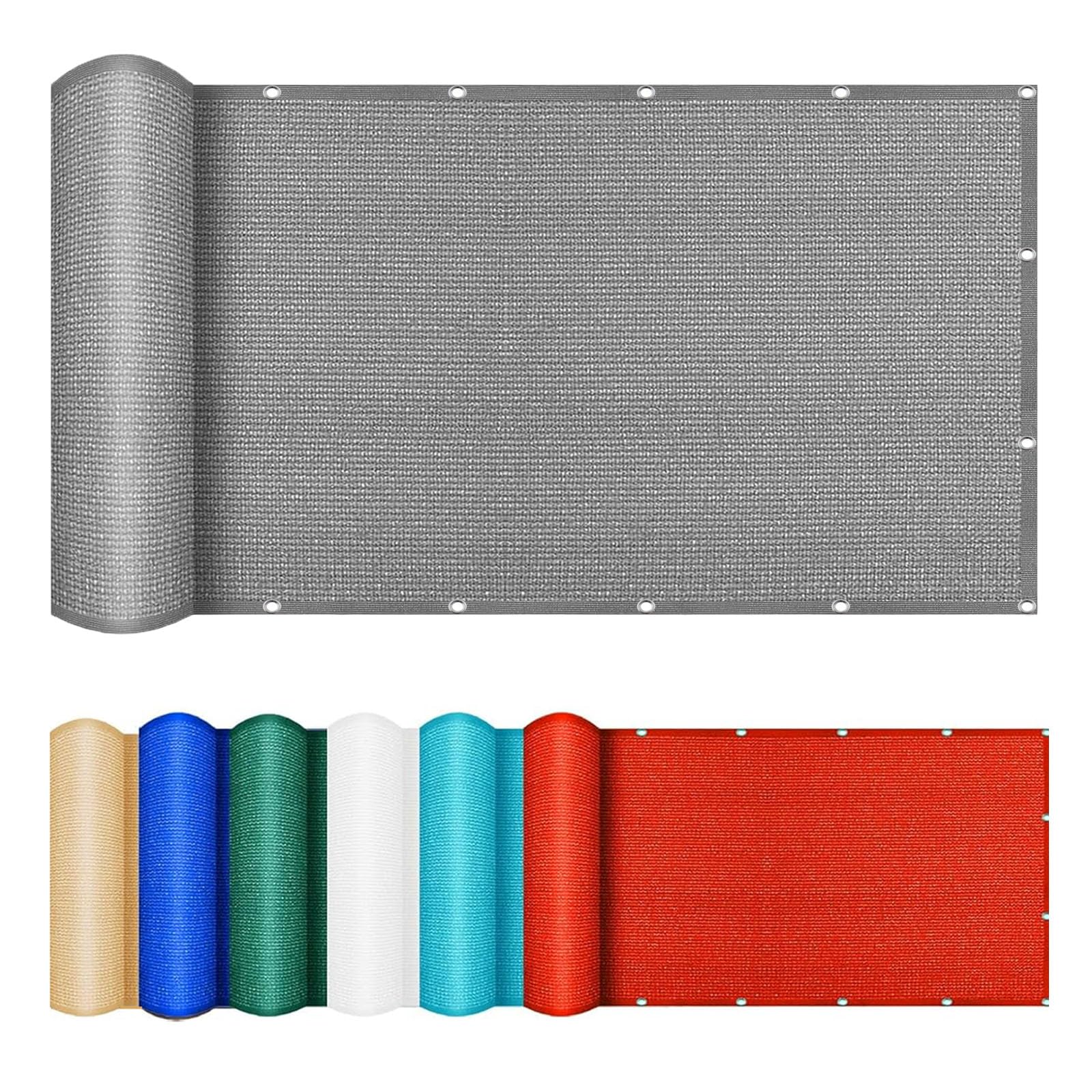 Brise vue jardin anti-déchirure gris clair 160x300 pour protéger le balcon contre le vent