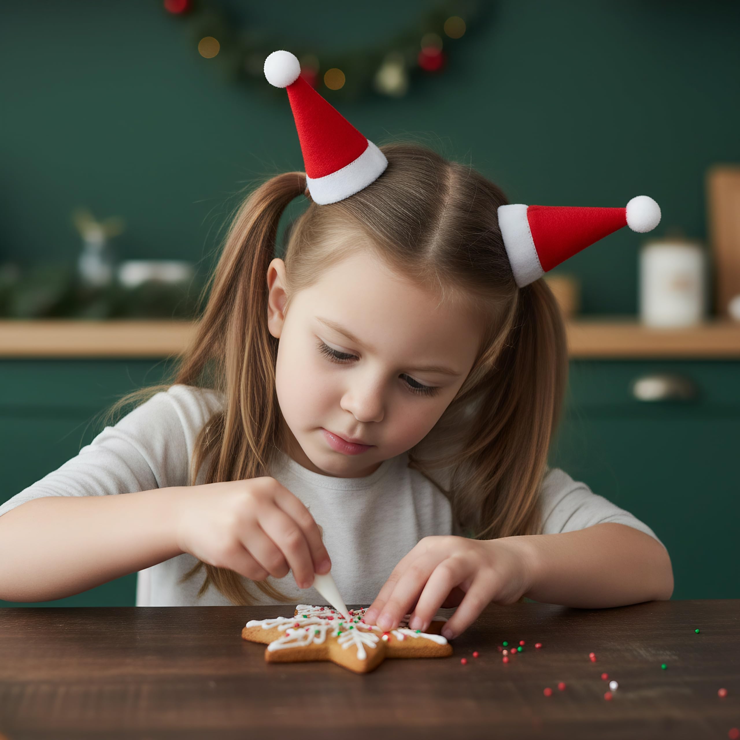 Amazon.co.jp: minkissy クリスマス ミニ サンタ 帽子 ヘア クリップ