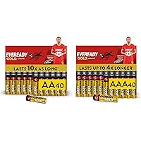 Eveready Gold di Energizer - Pile AA e AAA Combo (Confezione da 80)