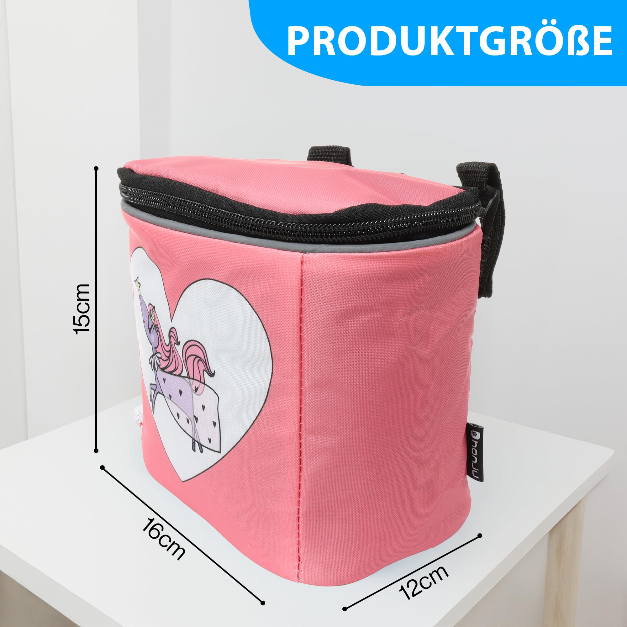 Sacoche de guidon pour vélo HAOPYOU - Blanc - Ruban de bande réfléchissante gris - Polyester
