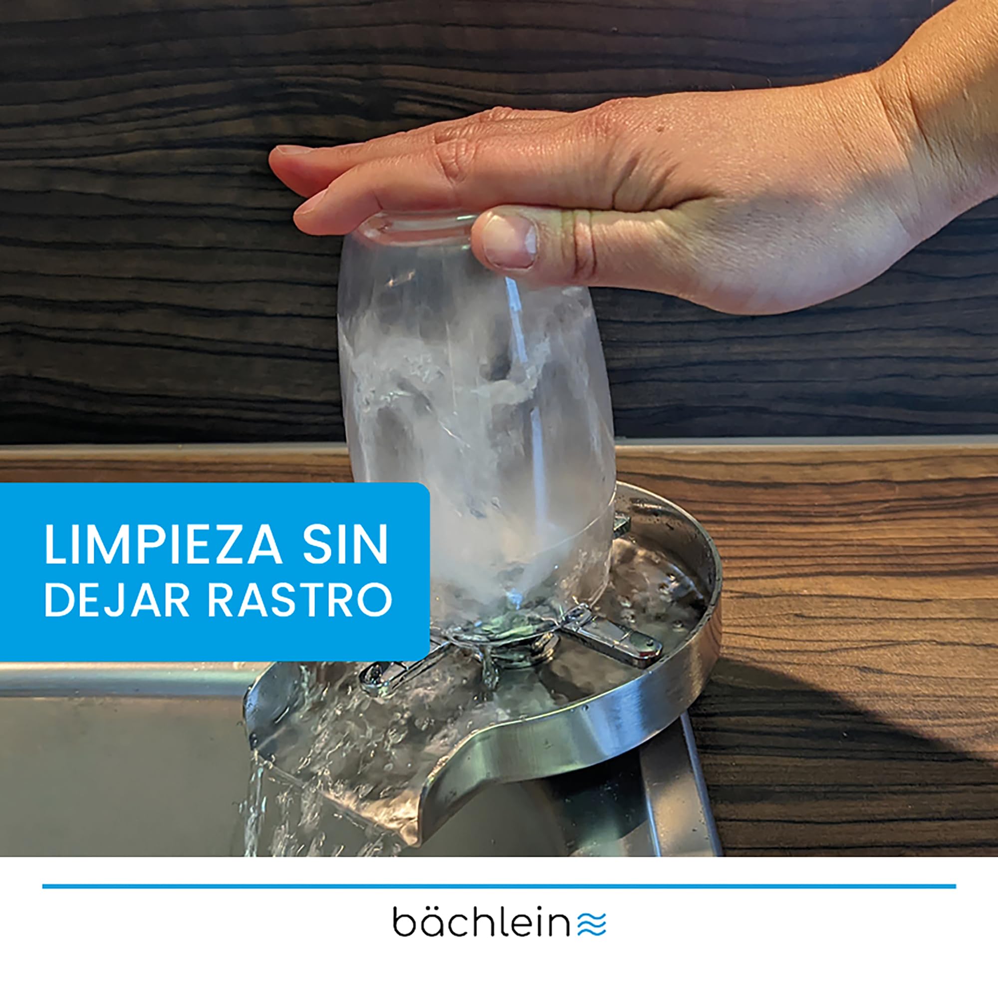 Bächlein Limpiador de cristales (negro mate) – Lavavajillas de acero inoxidable – ducha para vasos incluye distribuidor en T y manguera flexible – Lavavajillas automáticas para la cocina