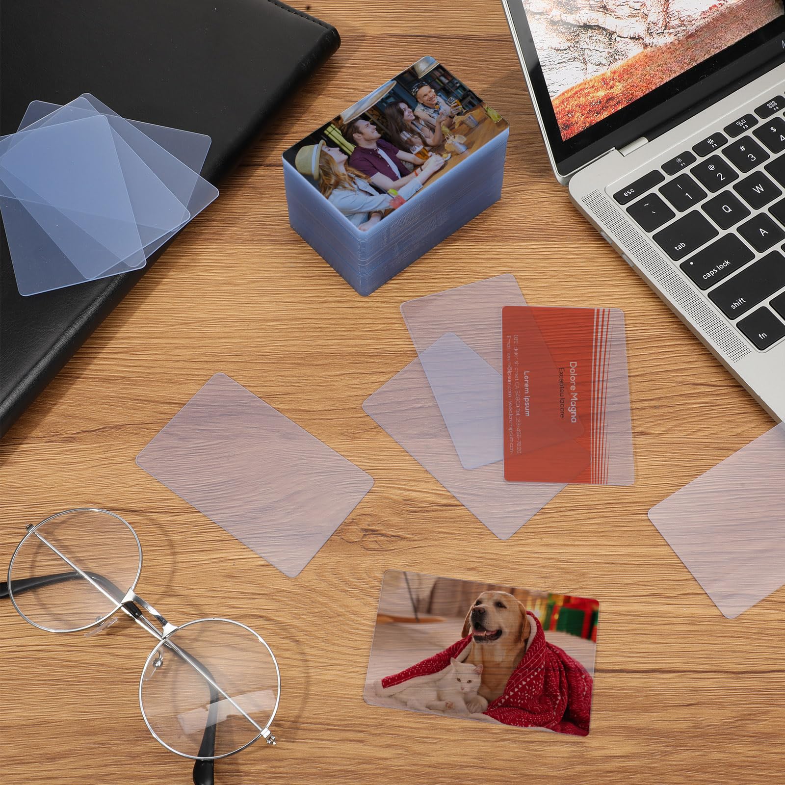Yexiya Transparente Kunststoff-PVC-Karten für Ausweis-Drucker, Grafikqualität, CR80, 30 mm, blanko, Visitenkarten, für Kreditkarten, passend für die meisten Foto-Ausweis-Drucker, 500 Stück