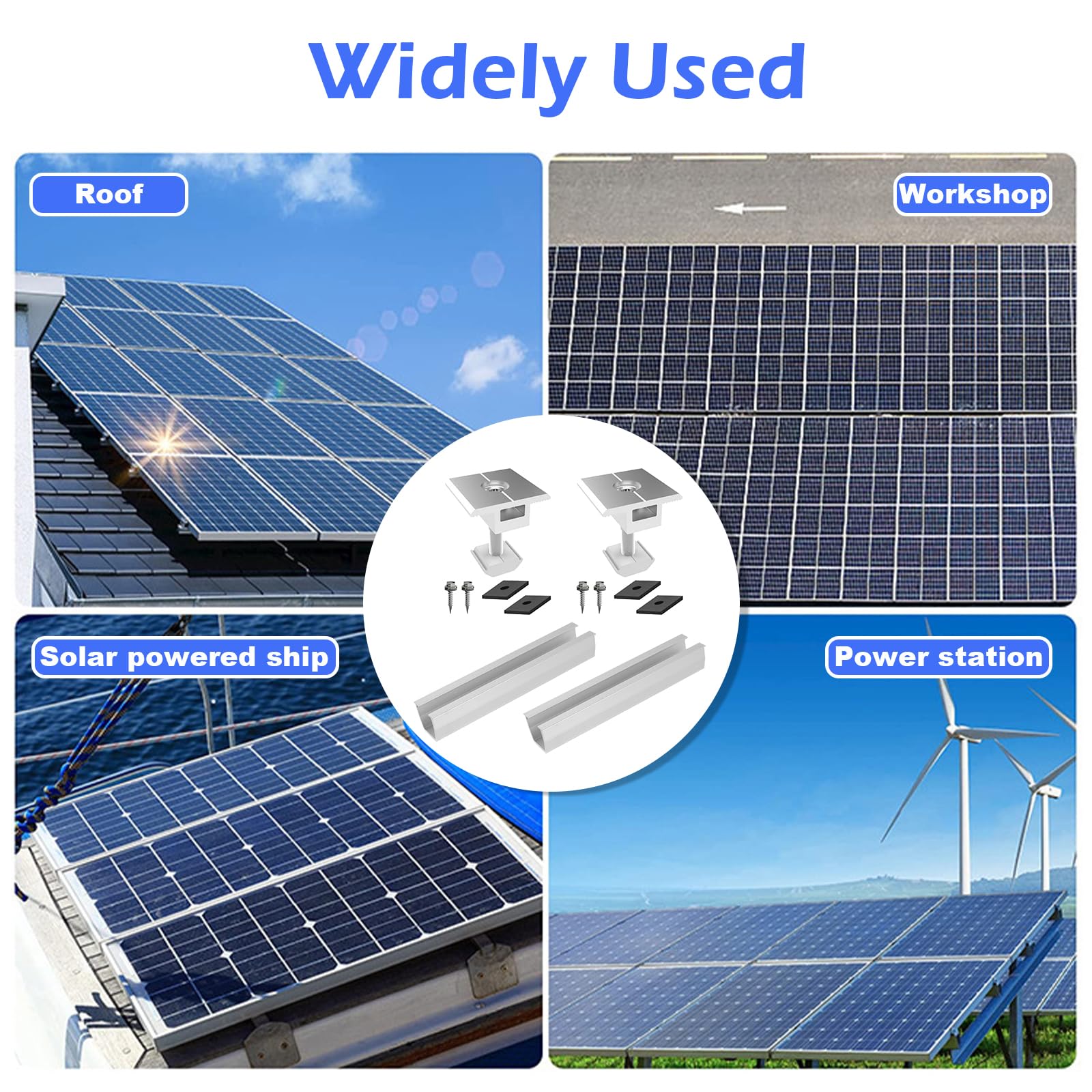 Snapklik.com : Copgge Solar Panel Roof Mounting Rail Aluminium Rooftop ...