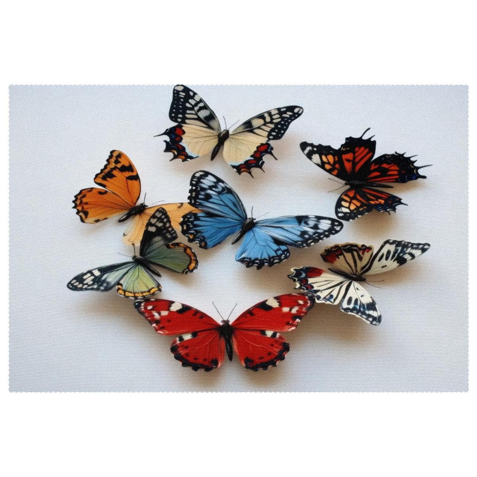 Set de table antidérapant et résistant à la chaleur forme papillon lot de 6