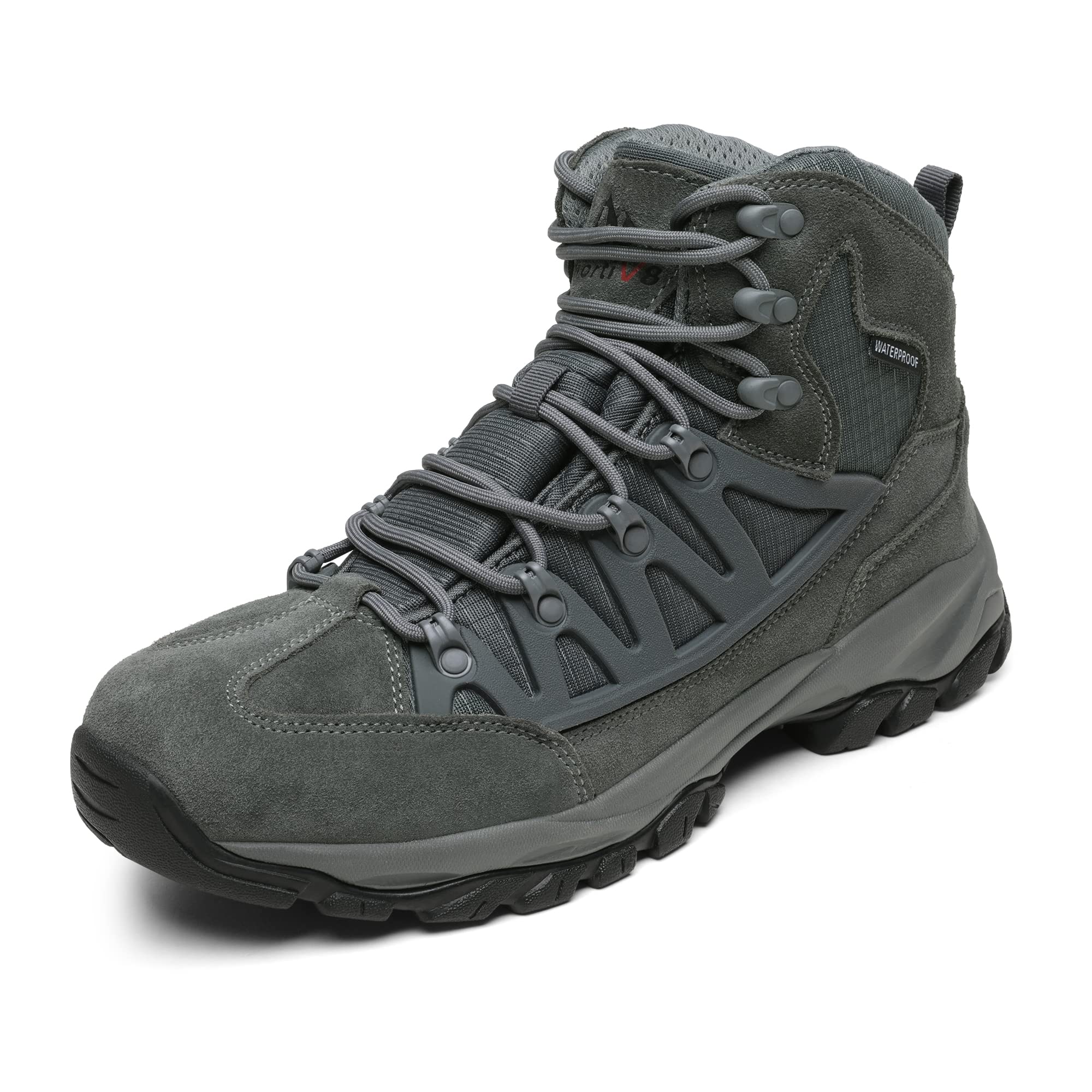 NORTIV 8 Men's Waterproof Hiking Boots Lightweight Mid Ankle Trekking Backpacking Outdoor Tactical Combat Boots