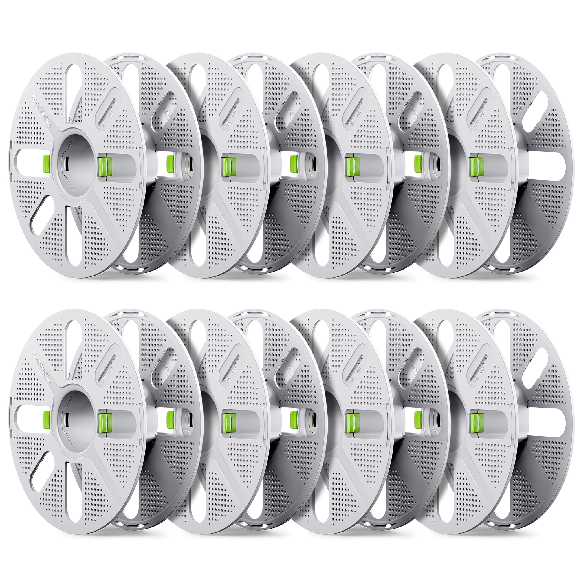 Photo 1 of ***PARTIAL SET/ 6 PCS*** MarsWork Quick-Swap Reusable Spool for Refill Filament, Two-Finger Press Design, Compatible with Bambu Lab 3D Printers, 8 pcs