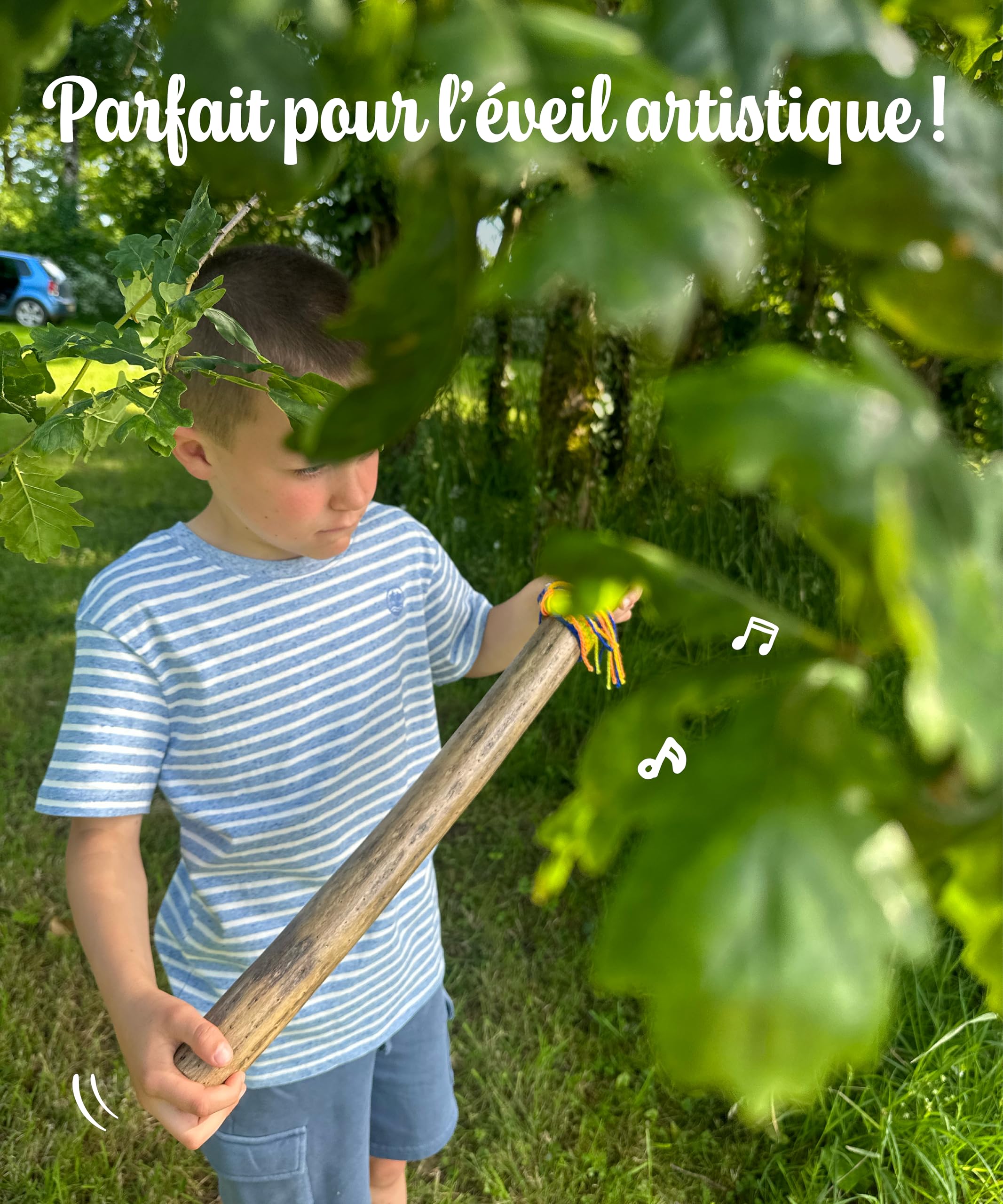 Fuzeau – Bâton De Pluie En Cactus 50 cm – Son Authentique De Pluie – Ambiance Nature – Apprentissage Musique - Instrument Musical - Pour Accompagner Lectures, Contes et Méditations -Réf. 3658