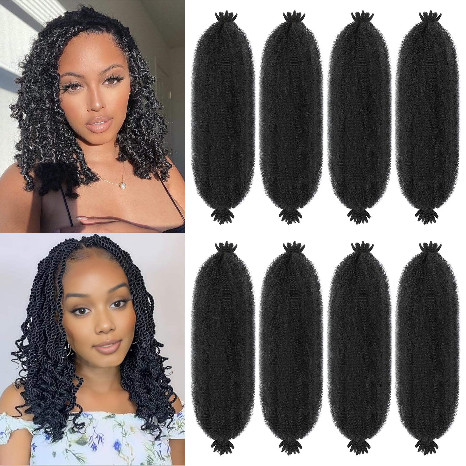 The crack ブレイク　ミステリーブラックカーボンシャフト付き　ユニロック Amazon.com : Springy Twist Hair Black 12 Inch 8 Packs Afro Twist