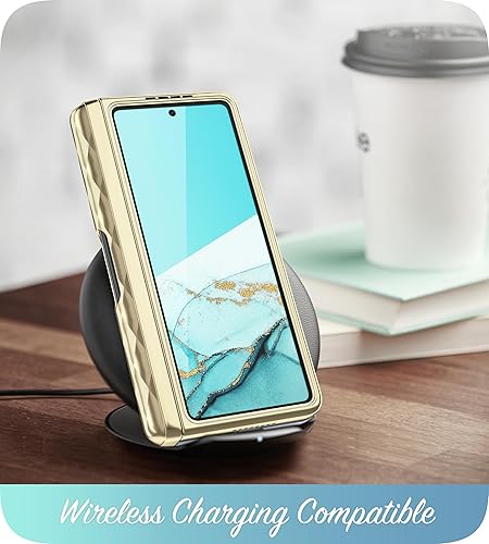 Miniatura 6 de i-Blason Cosmo - Funda para Samsung Galaxy Z Fold 5 con soporte para bolígrafo, protector de pantalla integrado, 3 fundas de silicona para