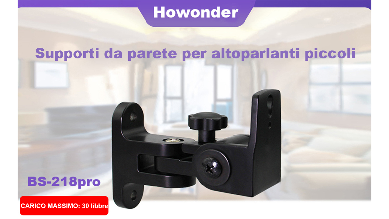 Supporti Da Parete Per Altoparlanti BS-218pro - Universali, Regolabili E Facili Da Installare
