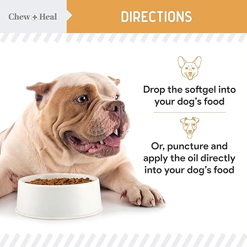 Miniatura 6 de Wild Caught Omega 3 Aceite de pescado para perros, 360 cápsulas de gel blando para piel y pelaje saludables, pastillas de aceite de pescado para