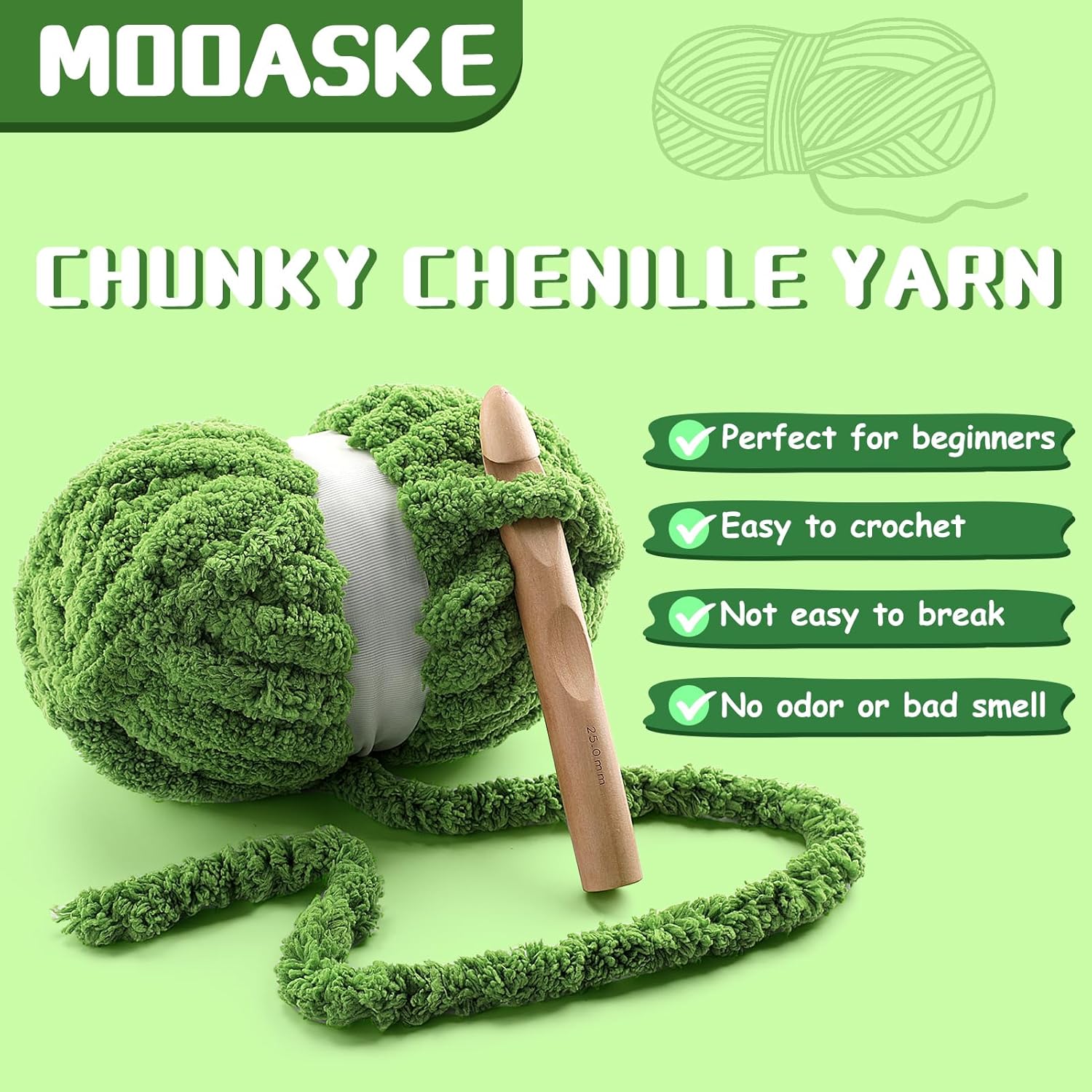8 Pack Chunky Yarn for Hand Knitting - Chunky Chenille Yarn for Crocheting - Fluffy Yarns for Crochet - Jumbo Yarns for Hand Knitting 28.4 Yds 7.7 Oz Per Roll (8, Big Red-Milky White)