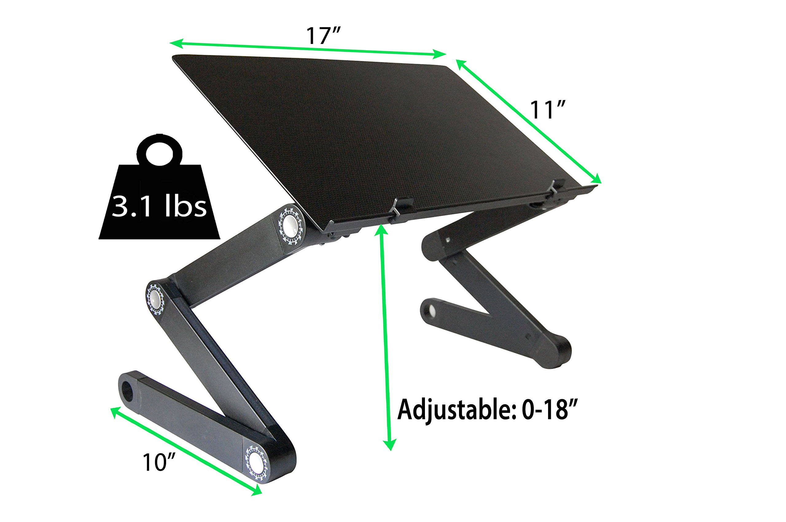 Uncaged Ergonomics WorkEZ Monitor Stand ergonomic adjustable height and angle single computer