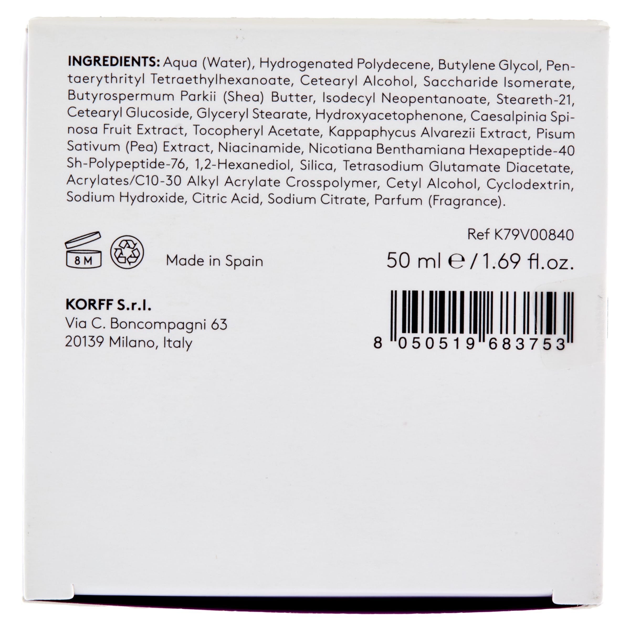 Korff Lifting Crema Viso Ricca, Effetto Lifting con Lift Up Complex e Vitamina PP, Texture Confortevole e Idratante per Pelli Secche, Formato 50ml