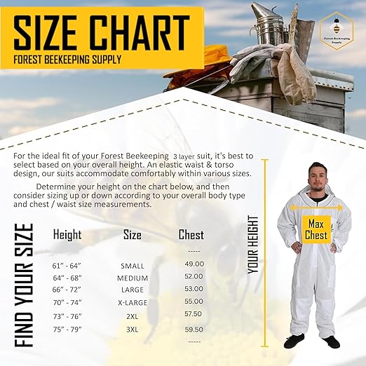 Traje Apícola 3 Capas Ventilado con Velo y Guantes (XL) miniatura 4