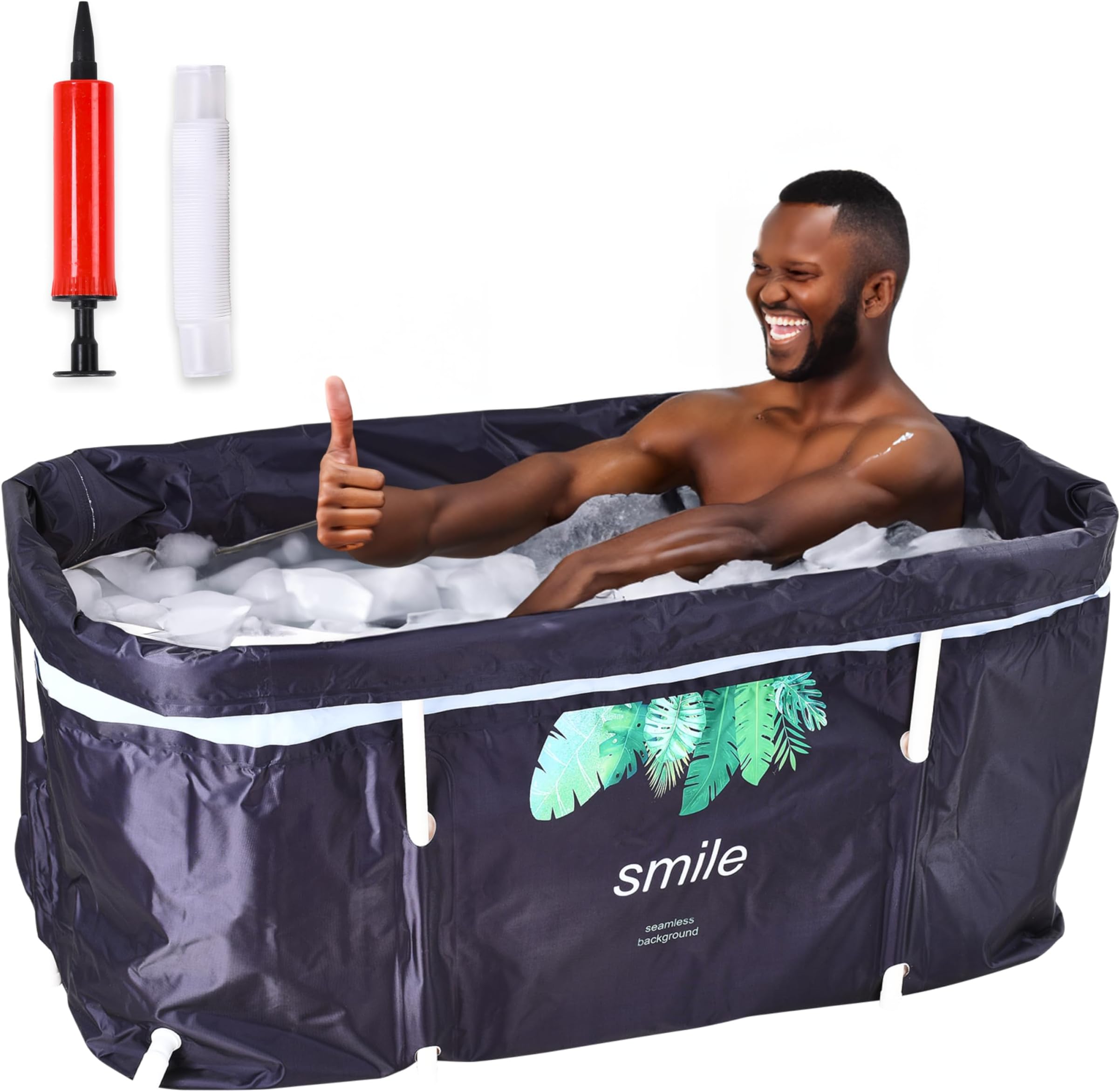Portable Foldable Bathtub, Separate Family Bathroom SPA Tub, Soaking ...