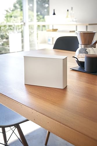 Miniatura 3 de Yamazaki Home Estuche para filtro de café-Contenedor de almacenamiento de cocina, tamaño único, blanco