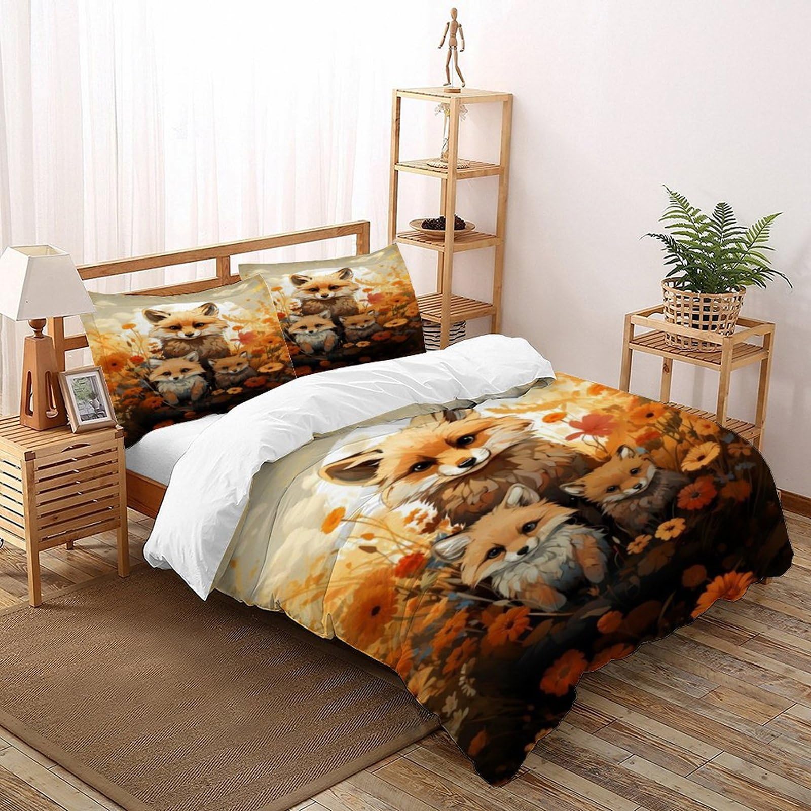 Parure de lit microfibre avec housse de couette 260x220cm et taie d'oreiller