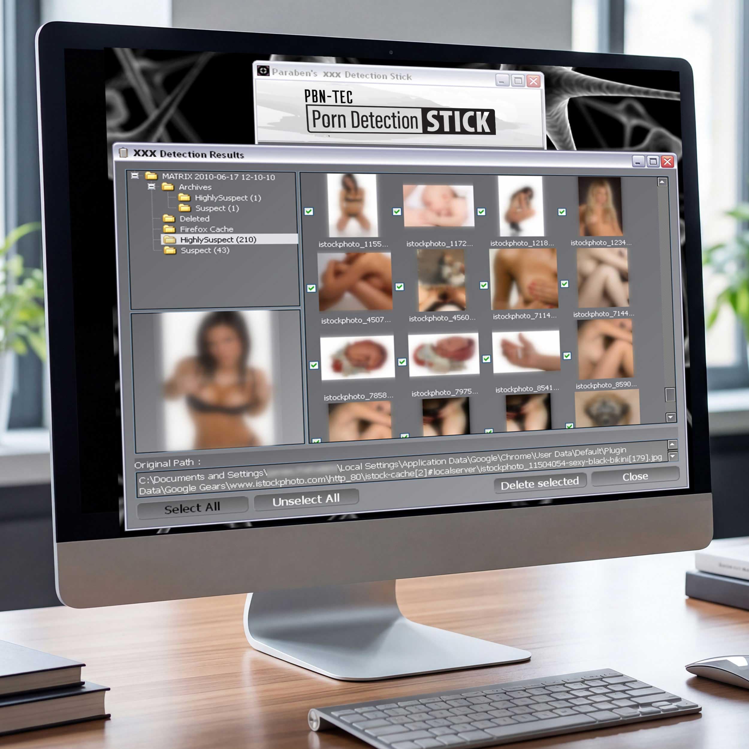 Porno-Erkennungs-Stick – Scannen Sie Computer und Medien für pornografische Bilder und Videos
