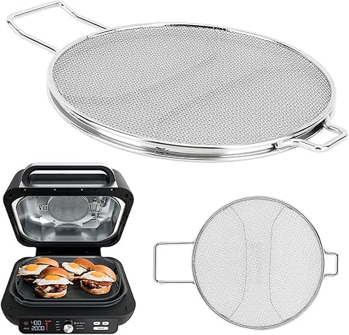 Miniatura 4 de Pssopp Pantalla de salpicaduras de malla fina para freidora de aire, protector de salpicaduras de acero inoxidable desmontable para accesorios de