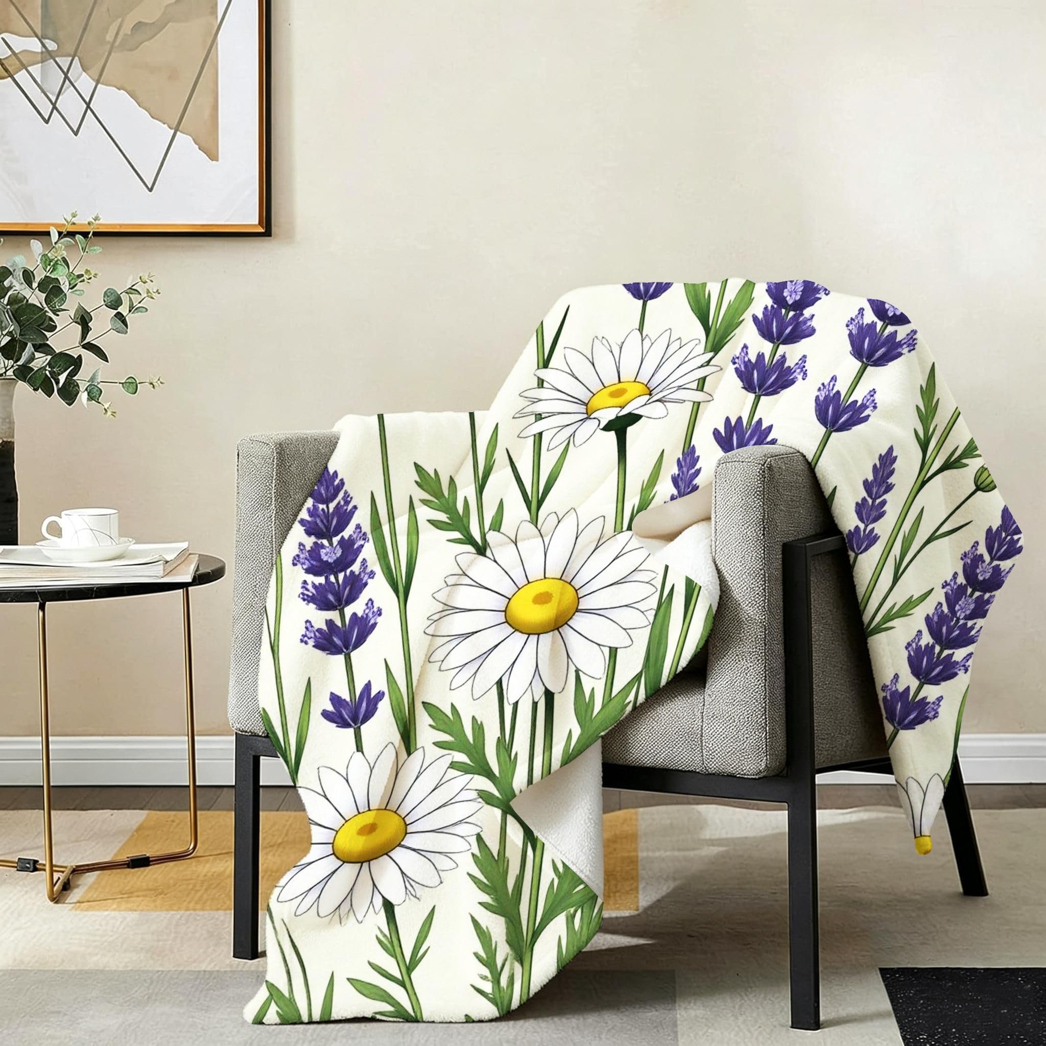 Wärme Dick Fleecedecke 220X240 cm Violette Blumen, ZQ714