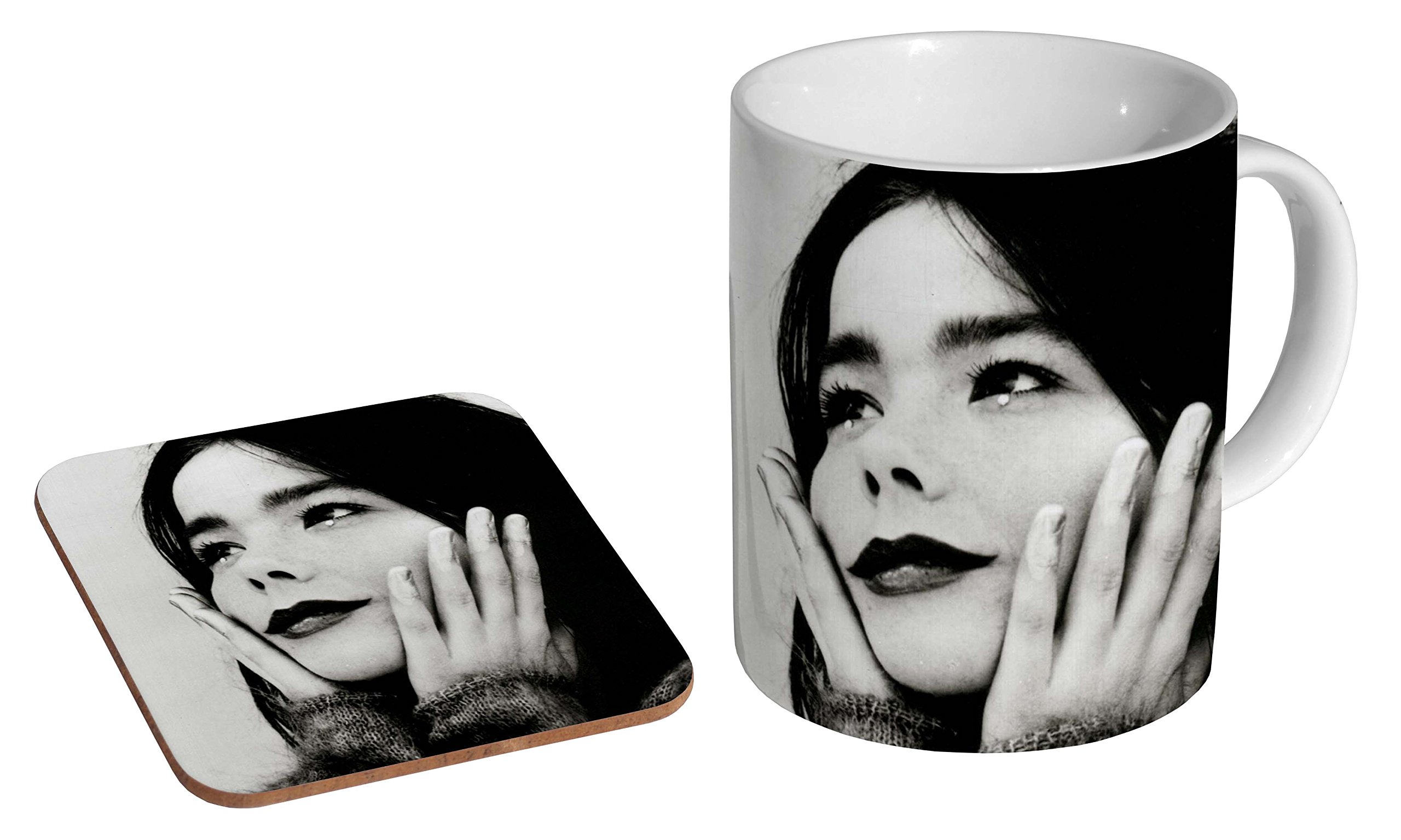 Mugmart White Bjork Björk Amazing Ceramic Coffee Mug + Coaster Gift Set