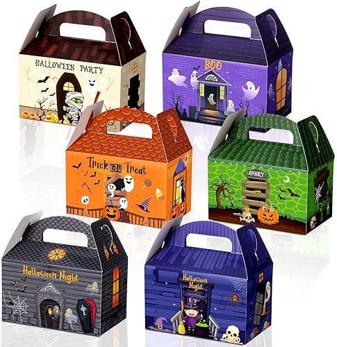 TaoBary Juego de 24 cajas de dulces de Halloween, cajas de dulces de Halloween, cajas de regalos de fiesta de Halloween, cajas para Halloween,