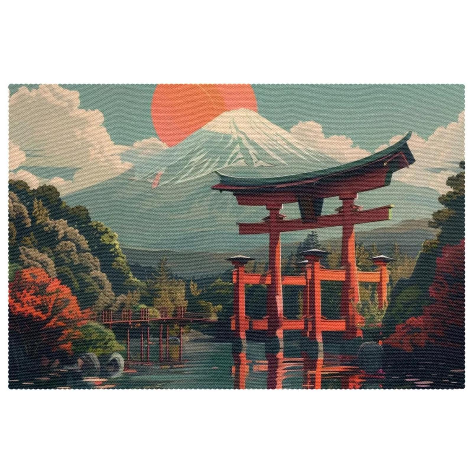Sets de table thermorésistants Itsukushima pour repas de famille et dîners conviviaux