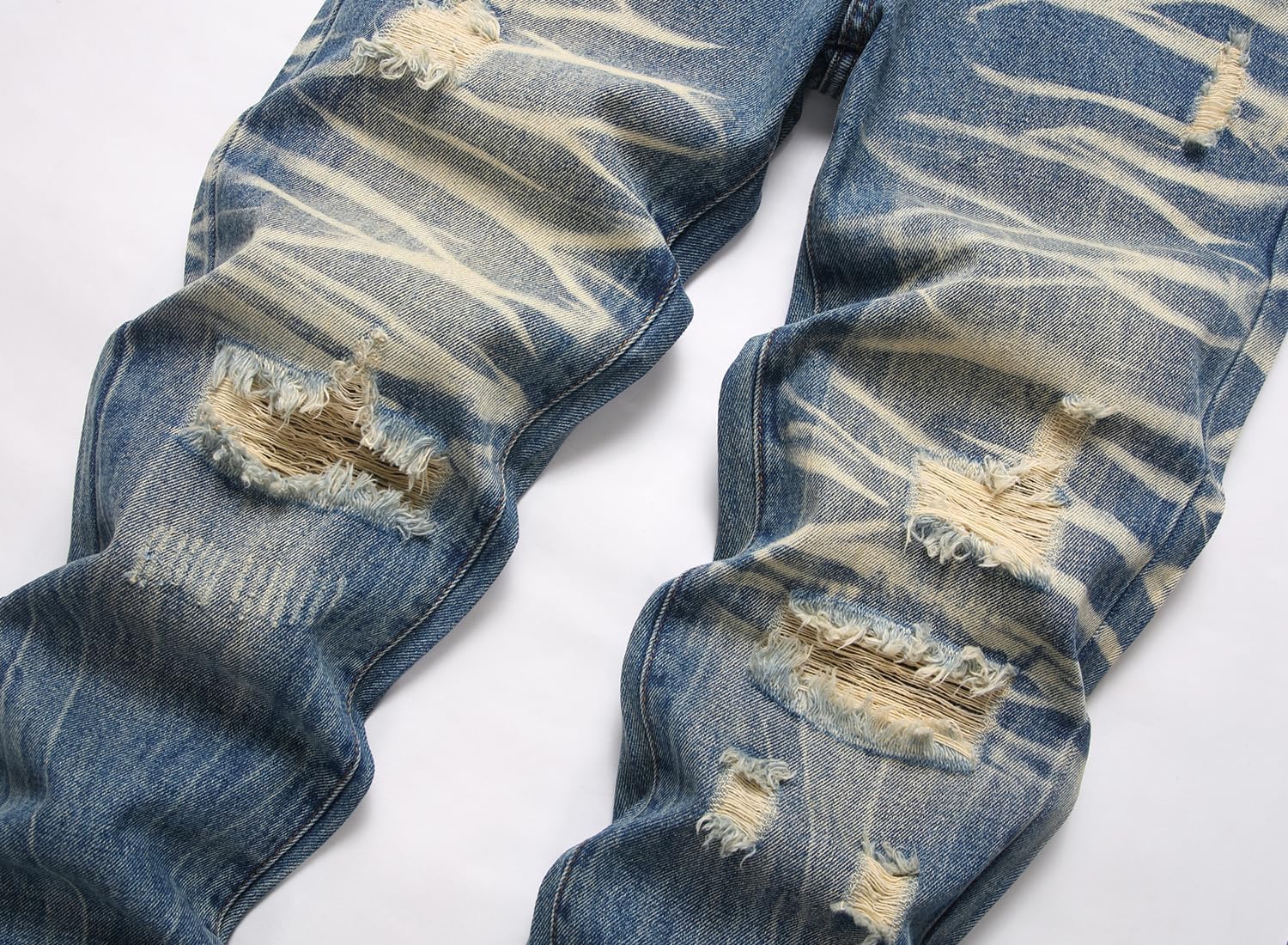 Men's Ripped Regular Straight Leg Fit Jean