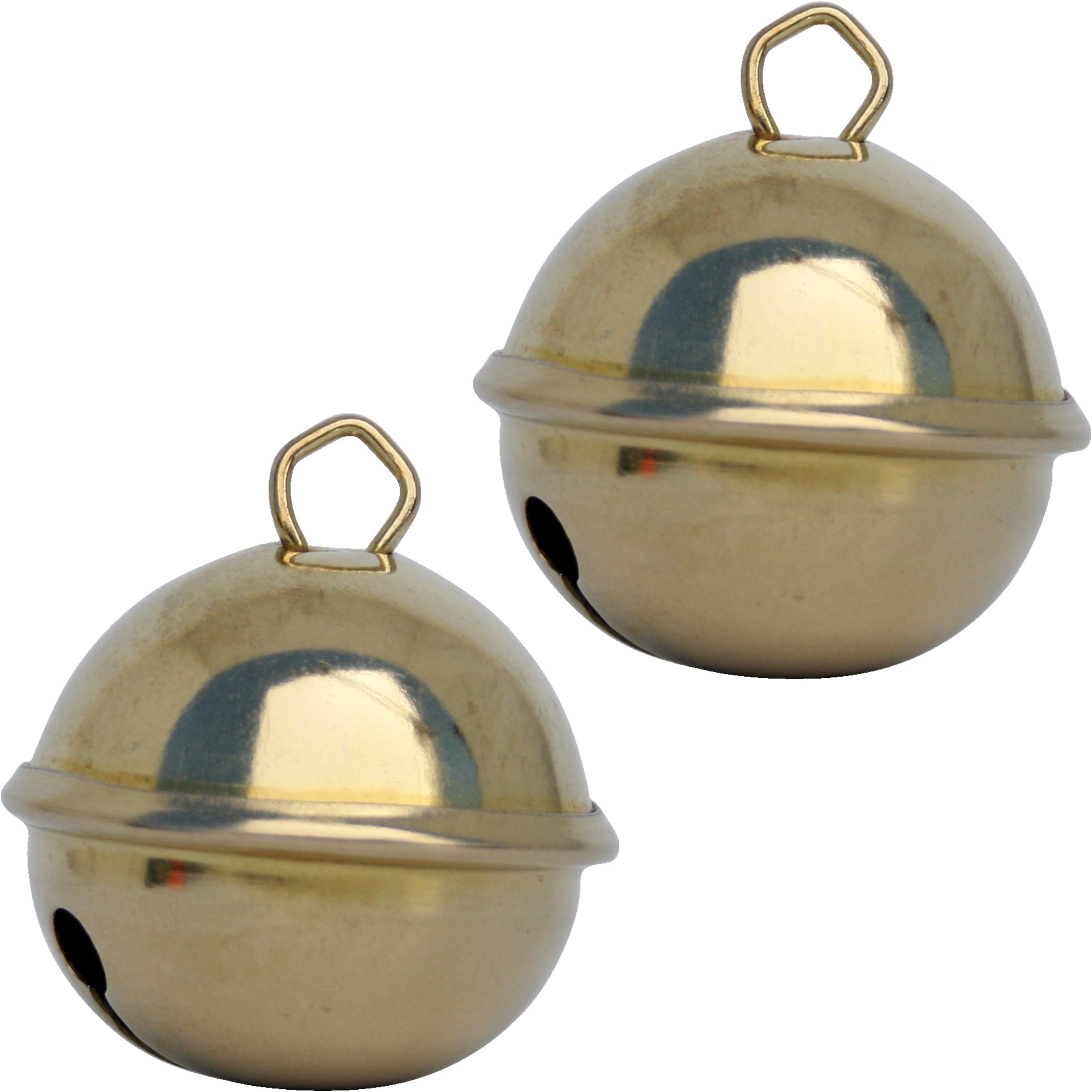 Gold Jingle Bells That Jingle Sky Blue Extra Large 35mm (2pcs Giant HQ Kids normEN71) For Craft Baby Montessori Cats Dogs Musical Instrument Wristbands Hand Toy Keyring Christmas Decoration
