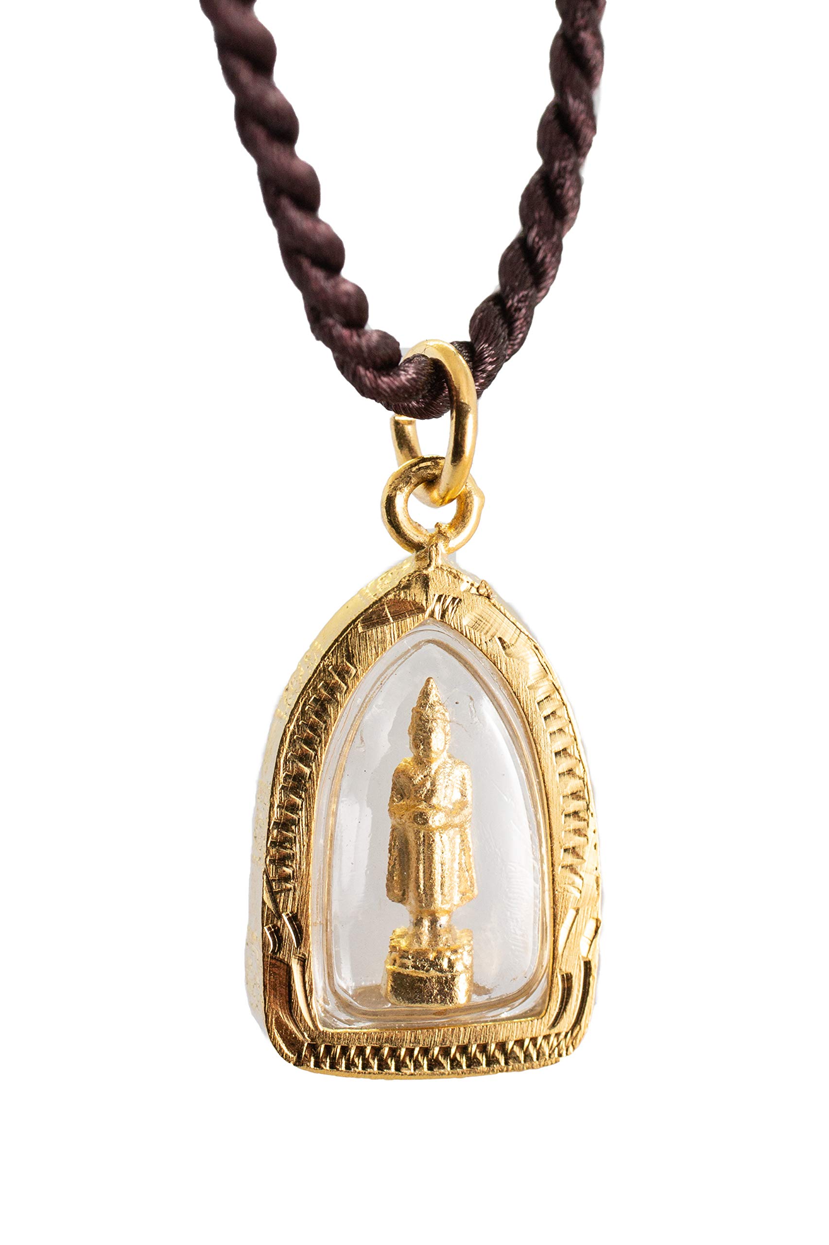 Artschatz Golden Weekday Buddha Pendant Necklace Amulet Charm - Sunday, Monday, Tuesday, Wednesday, Thursday, Friday, Saturday