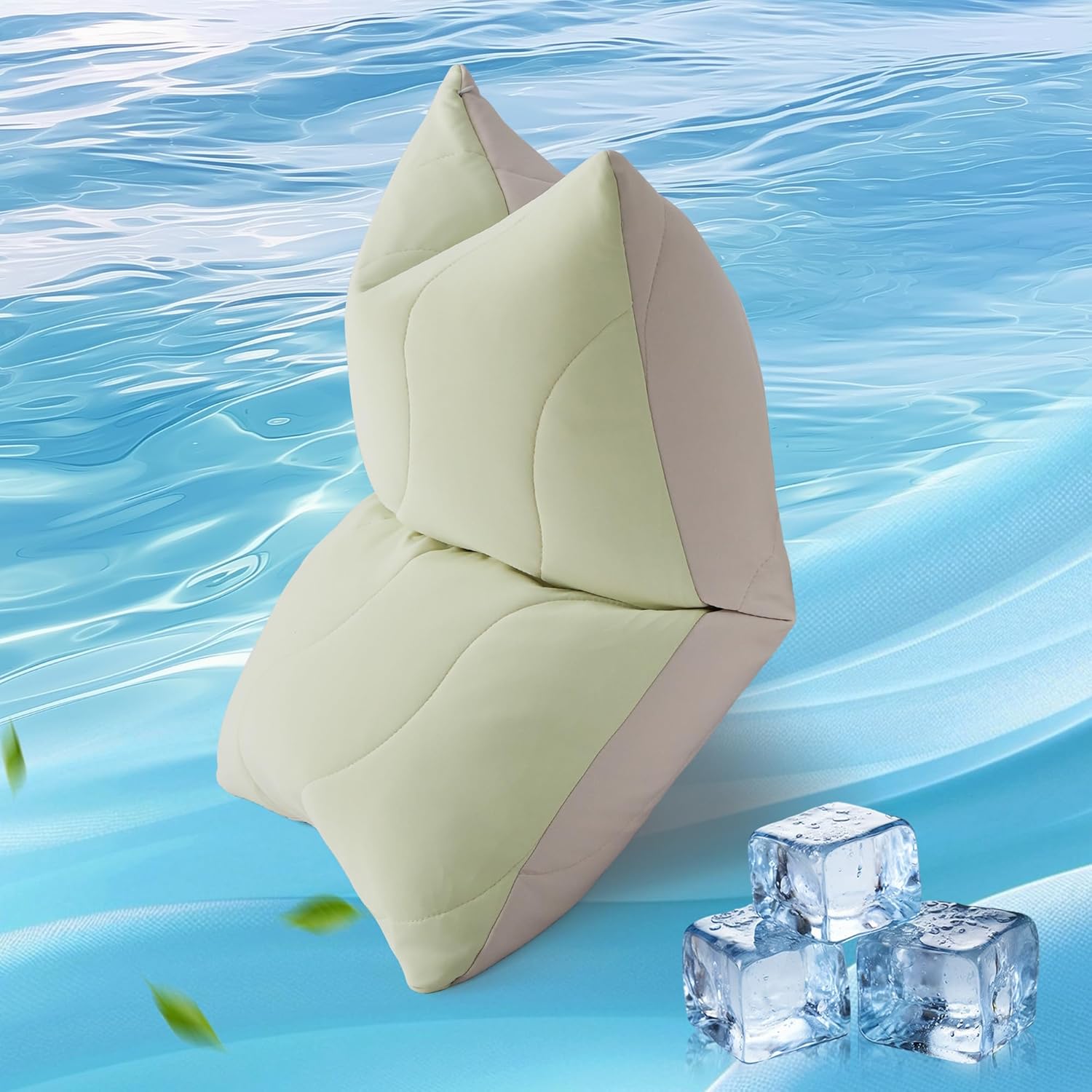 Three Geese Cooling Goose Feather Down Pillows King Size for Sleeping, Q-Max>0.45, Cool Hotel Quality Bed Pillows for Hot Side Stomach Back Sleepers, Washable Removable Cover, 20" x 36”