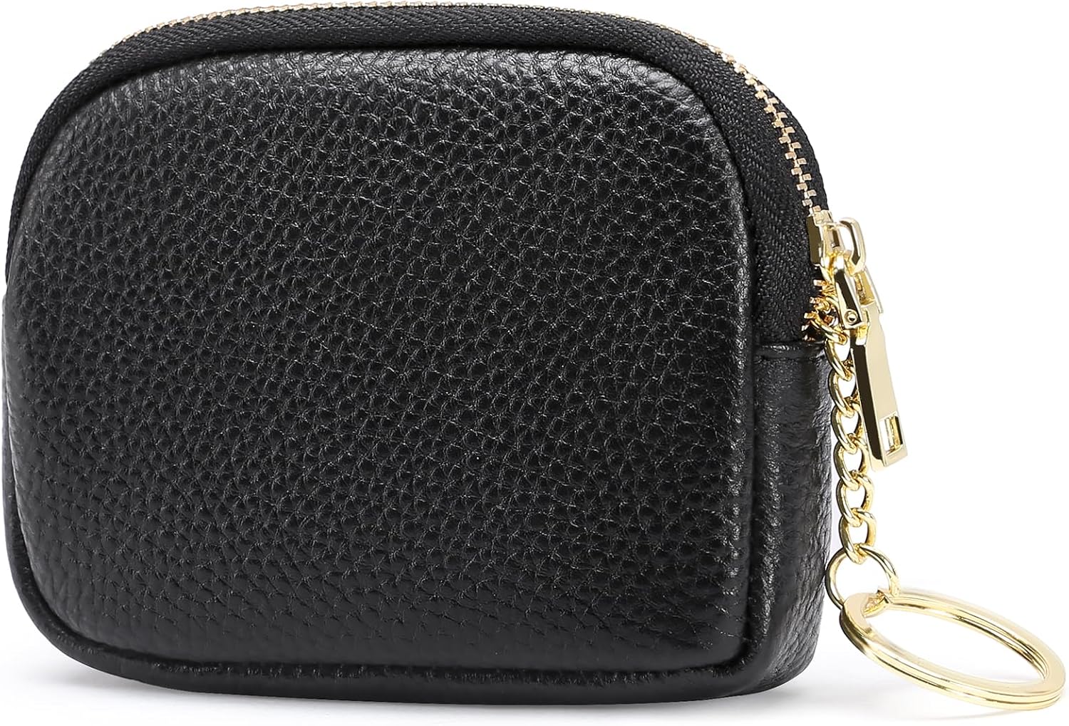SENDEFN Mini Coin Purse Soft Leather Small Coin Pouch Purses Women Zipper Pocket with Key Ring