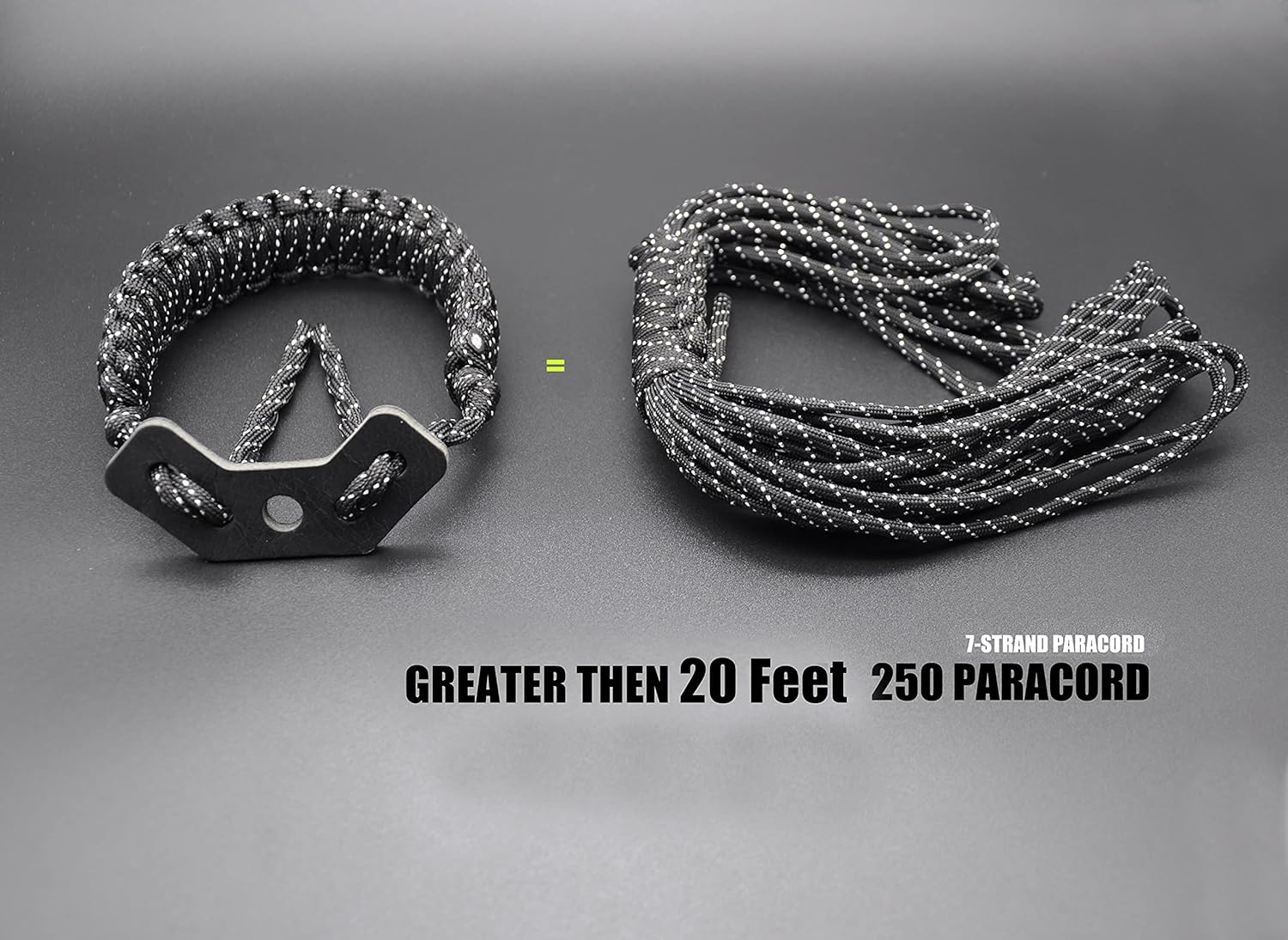 250 Paracord Bow Archery Wrist Sling - Multi Functional Survival Compound Wrist Sling for Hunting & Shooting - No Stabilizer Needed-Successive Length 20 Feet